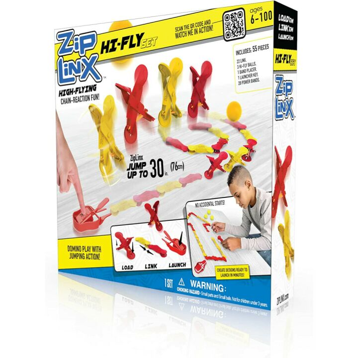 Zip Linx Jumping Domino Action Chain Reaction Set