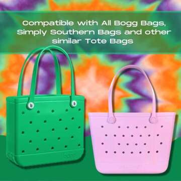 BAGLETS – Carabiner & Plug Keys Holder Charm Accessory Compatible with Rubber Tote Bags – Secure Keys or Other Valuable – Made in USA (White)