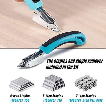 SHALL Heavy Duty Staple Gun - 3-in-1 Kit with Staples