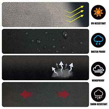 ZBXFCSH Heavy Duty Grill Griddle Cover Water Proof 600D Polyester Table Top Griddle Cover Compatible with 17 inch Blackstone Griddle Without Griddle Hood