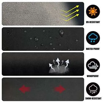 ZBXFCSH Heavy Duty Grill Griddle Cover Water Proof 600D Polyester Table Top Griddle Cover Compatible with 17 inch Blackstone Griddle Without Griddle Hood