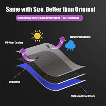 ZBXFCSH Heavy Duty Grill Griddle Cover Water Proof 600D Polyester Table Top Griddle Cover Compatible with 17 inch Blackstone Griddle Without Griddle Hood