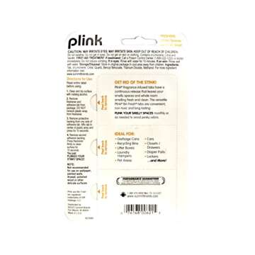 Plink Bin Fresh Odor Eliminator, Garbage Odor Eliminator, Small Spaces Air Freshener, Fresh Lemon, Last up to 30 Days, Pack of 3