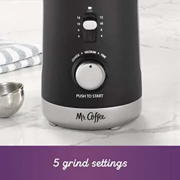 Mr. Coffee Automatic Coffee Grinder with 5 Presets