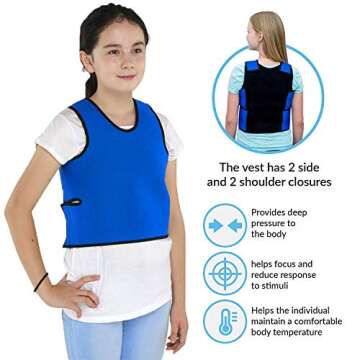 TOPARCHERY Sensory Vest for Autism Deep Pressure Comfort