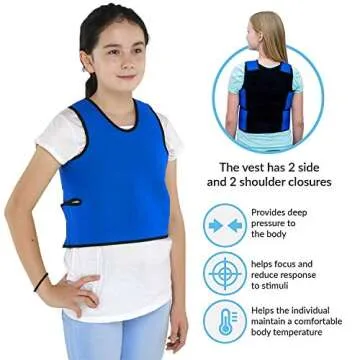 TOPARCHERY Sensory Vest for Autism Deep Pressure Comfort