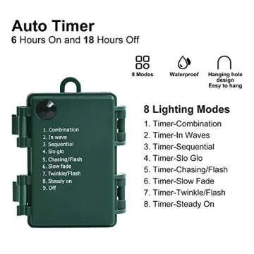 MAGOTAN Christmas Lights 18ft Battery Operated String Lights