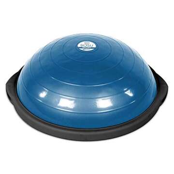 Bosu Balance Ball, Home Gym 20 Inch Full Body Strength Trainer Equipment, Blue