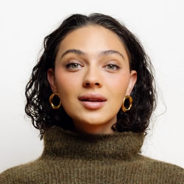 Gold Chunky Open Circle Vintage Statement Earrings