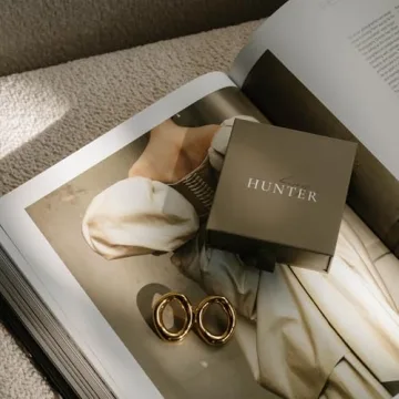 Gold Chunky Open Circle Vintage Statement Earrings