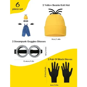 Yellow Halloween Costume Set with Hat & Accessories