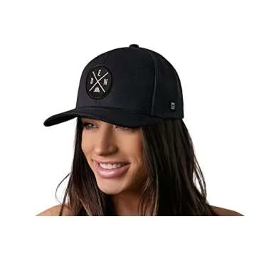 HAKA Denver Hat – DEN Trucker Hat for Men & Women, Adjustable Baseball Cap, Mesh Snapback, Outdoor Golf Hat - Black