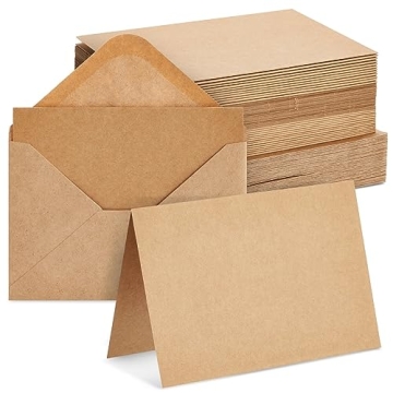 Create Your Own Beautiful Moments with Kraft Brown Blank Greeting Cards