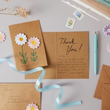 48 Pack Kraft Brown Blank Greeting Cards with Envelopes