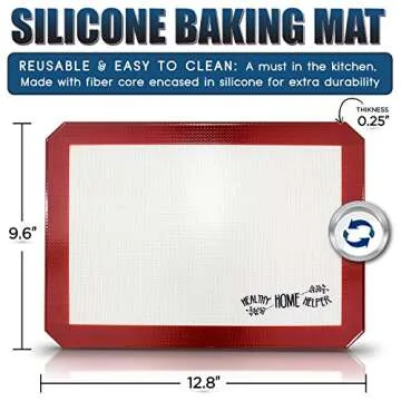 Stainless Steel Sheet Pan 15.5 x 11.5 inch Cooling Rack & Silicone Baking Mat Set - Extra Durable Cookie Sheet, Oven Safe non-toxic Heavy Duty Bake ware. for Roasting Bacon, Vegetables, and Cake.