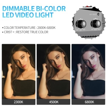 GVM 2 Pack LED Video Lights with App Control and Adjustability
