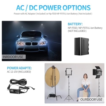 GVM 2 Pack LED Video Lights with App Control and Adjustability