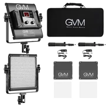 GVM 2 Pack LED Video Lights with App Control and Adjustability