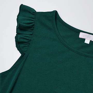 Bhome Maternity Dress Flying Sleeve Casual Pregnancy Summer Dresses Green S