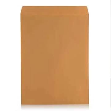 Aimoh 100 6 x 9 Self-Seal Brown Kraft Catalog Envelopes - 28lb, 100 Count, Ultra Strong Quick-Seal, 6x9 inch (38900)