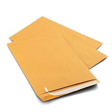 Aimoh 100 6 x 9 Self-Seal Brown Kraft Catalog Envelopes - 28lb, 100 Count, Ultra Strong Quick-Seal, 6x9 inch (38900)
