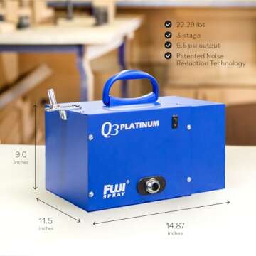 Efficient Fuji Spray 2893-T75G Q3 Quiet HVLP System
