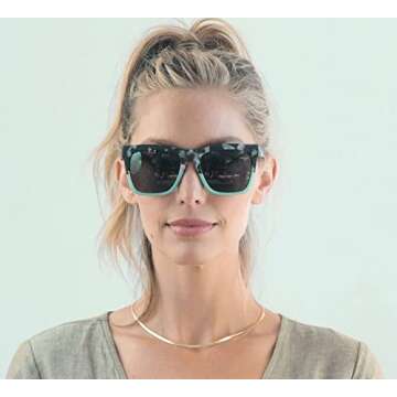 Peepers by PeeperSpecs womens Cape May UV400 Reading Sunglasses, Black Marble, 54 mm US