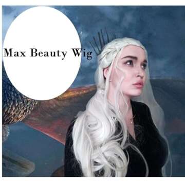 LABEAUTÉ Long Blonde Curly Braids Wig for Women, Fairy Elf Cosplay Hair Wig Halloween Party Costume...