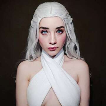 LABEAUTÉ Long Blonde Curly Braids Wig for Stylish Halloween Fun