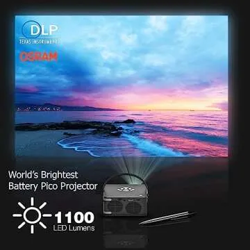 [6 Hr Battery] Worlds Brightest AAXA P6 Ultimate 1100 LED Lumens Smart Projector, USBC Video, 20000m...