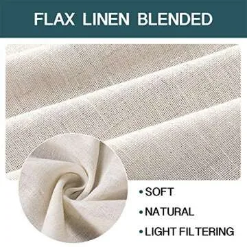 FantasDecor Linen Sheer Curtains for Elegant Home Decor