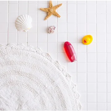 DII Crochet Bath Mat - Stylish & Reversible 27.5"