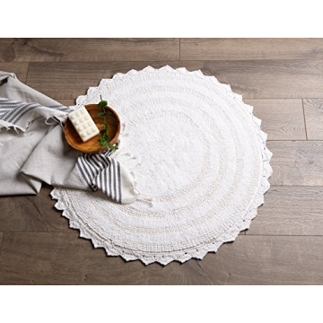 DII Crochet Bath Mat - Stylish & Reversible 27.5"