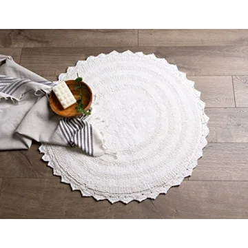 DII Crochet Bath Mat - Stylish & Reversible 27.5"