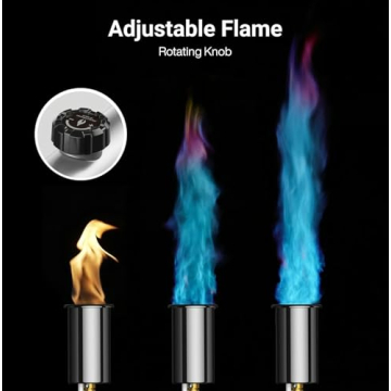 Sakerplus Propane Torch – 3272°F Adjustable Flame Gun with Safety Lock for BBQ Grilling