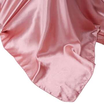 Aksipo 2 Pack Rose Gold Satin Tablecloth Smooth Fabric Table Cover Premium Table Cloth Bright Silk R...