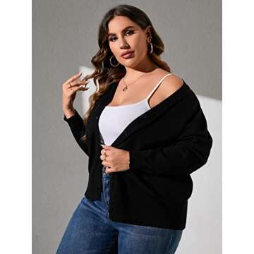 Chic Plus Size Button Front Sweater Cardigan for Women
