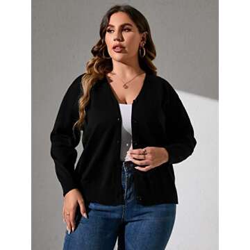 Chic Plus Size Button Front Sweater Cardigan for Women