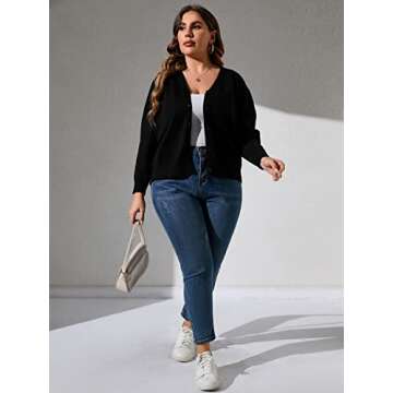 Chic Plus Size Button Front Sweater Cardigan for Women