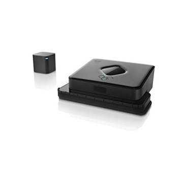 iRobot Braava 380t Advanced Robot Mop- Wet Mopping and Dry Sweeping Cleaning Modes, Large Spaces , Black