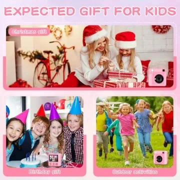 Portable Kids Instant Print Camera with 1080p Video