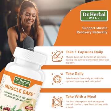 Muscle Ease Herbal Supplement for Fast Muscle Relief and Recovery