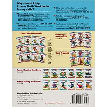 Kumon Grade 1 Addition (Calculation Math Workbooks), Ages 6-7, 96 pages (Kumon Math Workbooks)