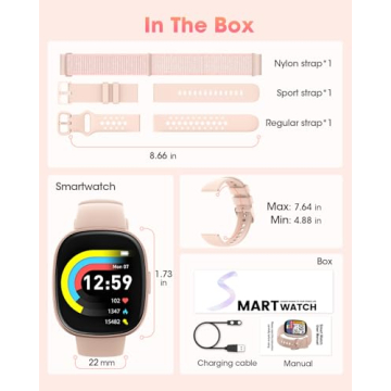 Smart Fitness Watches for Active Lifestyle - 5ATM Waterproof
