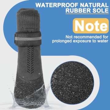 EXPAWLORER Anti-Slip Dog Socks Boots-Waterproof Non Slip Dog Shoes for Snow Winter,Rain Days,Dog Paw Protectors to Prevent Licking,Non Slip Dog Booties for Hardwood Floors, Fit Small Medium Large Dogs