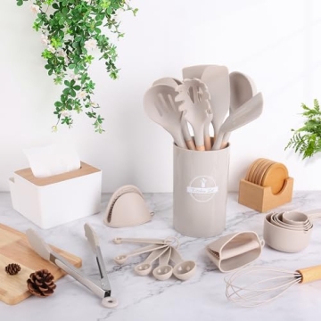 24 Pcs Non-Stick Silicone Kitchen Utensils Set