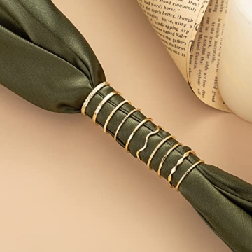 18K Gold Plated Stackable Rings for Women - Elegant & Durable