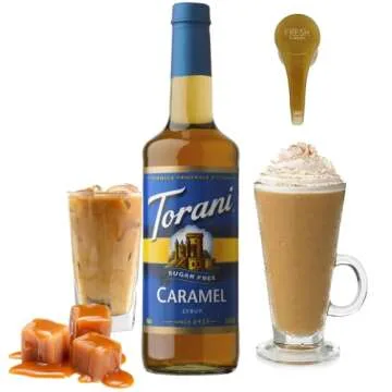 Torani Sugar Free Caramel Syrup for Coffee 25.4 Ounces