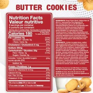 Gluten Free Sugar Free Butter Cookies 36 Count Traditional Danish Cookies, Premium Assorted Shortbre...