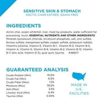 Purina Pro Plan Sensitive Skin and Stomach Wet Cat Food Variety Pack, Sensitive Skin and Stomach Entrees - (Pack of 24) 3 oz. Cans